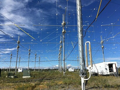 A dipole antenna at the High-Frequency Active Auroral Research Program in Alaska, USA