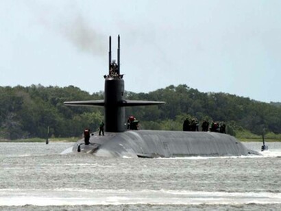 A military exercise involving a submarine near the Ukraine border